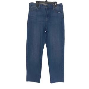 Social Standard by Sanctuary Jeans 8 High Rise Slim Straight Raw Hem Viola Blue